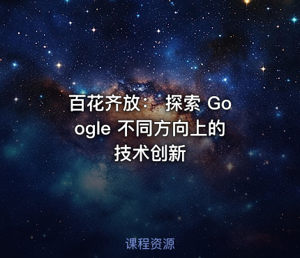 百花齐放： 探索 Google 不同方向上的技术创新