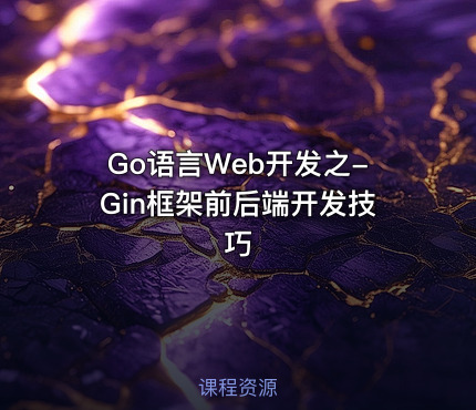 Go语言Web开发之-Gin框架前后端开发技巧