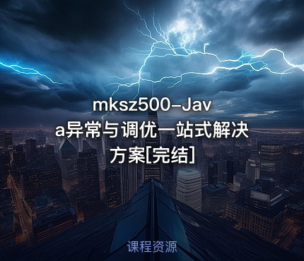mksz500-Java异常与调优一站式解决方案[完结]