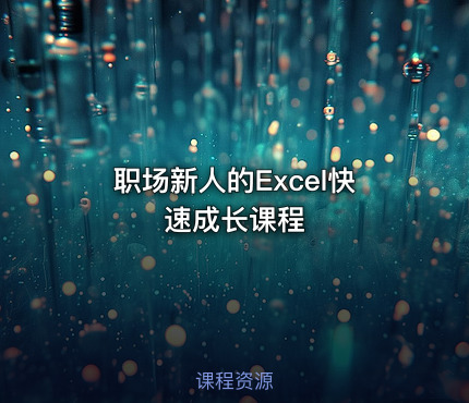 职场新人的Excel快速成长课程
