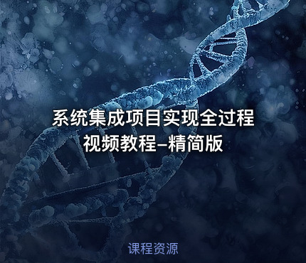 系统集成项目实现全过程视频教程-精简版