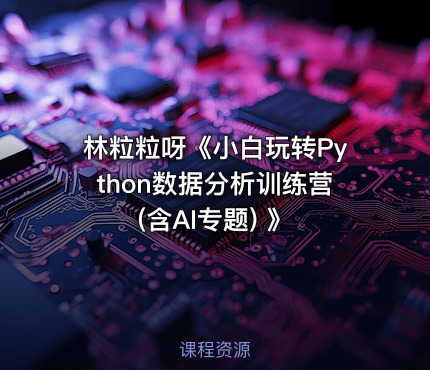 林粒粒呀《小白玩转Python数据分析训练营 (含AI专题) 》