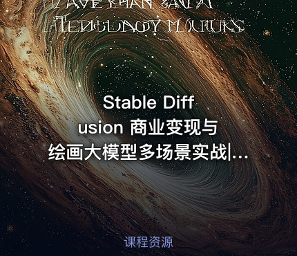 Stable Diffusion 商业变现与绘画大模型多场景实战|已完结