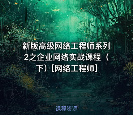 新版高级网络工程师系列2之企业网络实战课程（下）[网络工程师]