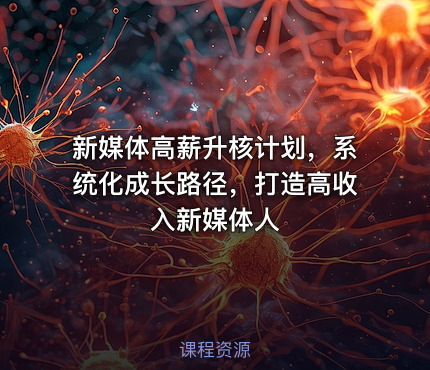 新媒体高薪升核计划，系统化成长路径，打造高收入新媒体人