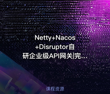 Netty+Nacos+Disruptor自研企业级API网关|完结