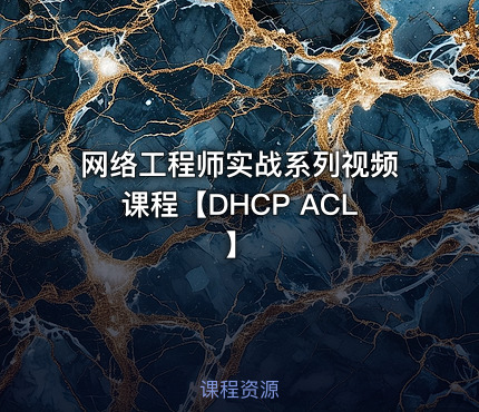网络工程师实战系列视频课程【DHCP ACL】