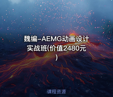 魏编-AEMG动画设计实战班(价值2480元)