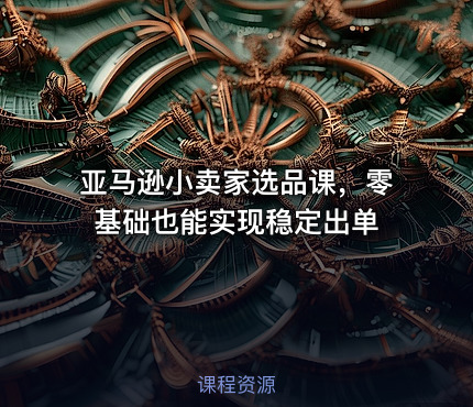 亚马逊小卖家选品课，零基础也能实现稳定出单