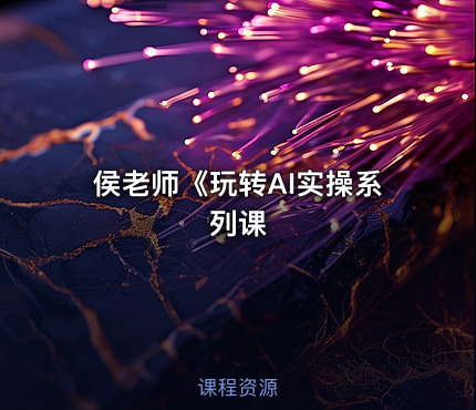 侯老师《玩转AI实操系列课
