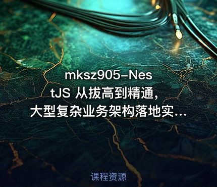 mksz905-NestJS 从拔高到精通，大型复杂业务架构落地实践（36章完结）