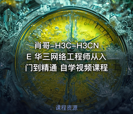 肖哥-H3C-H3CNE 华三网络工程师从入门到精通 自学视频课程