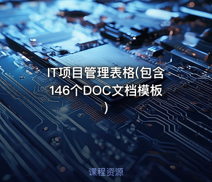 IT项目管理表格(包含146个DOC文档模板)