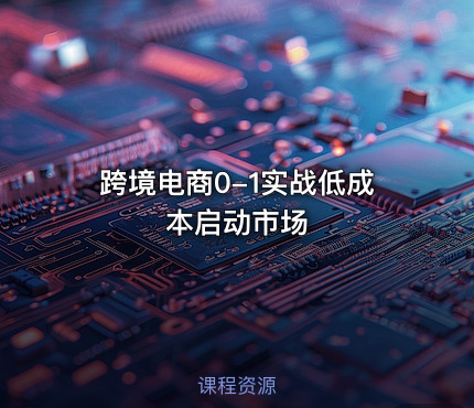 跨境电商0-1实战低成本启动市场