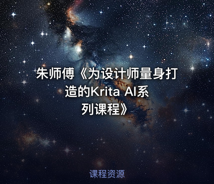 朱师傅《为设计师量身打造的Krita AI系列课程》