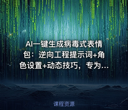 AI一键生成病毒式表情包：逆向工程提示词+角色设置+动态技巧，专为微信、抖音和小红书定制