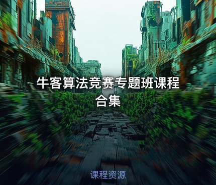 牛客算法竞赛专题班课程 合集
