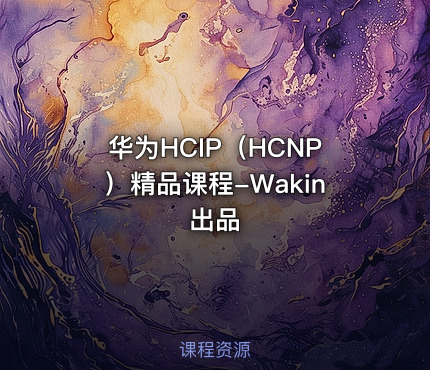 华为HCIP（HCNP）精品课程-Wakin出品