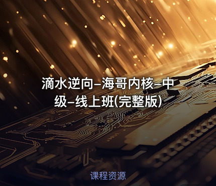 滴水逆向-海哥内核-中级-线上班(完整版)