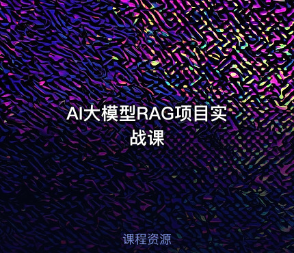AI大模型RAG项目实战课