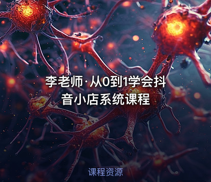 李老师·从0到1学会抖音小店系统课程
