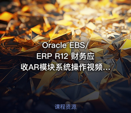 Oracle EBS/ERP R12 财务应收AR模块系统操作视频课程
