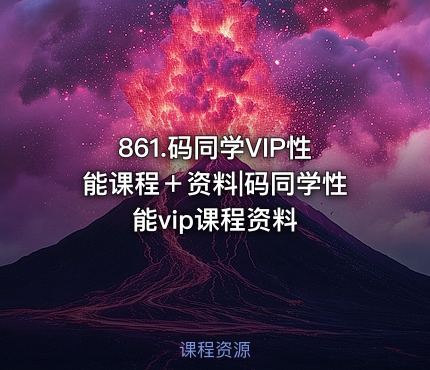 861.码同学VIP性能课程＋资料|码同学性能vip课程资料