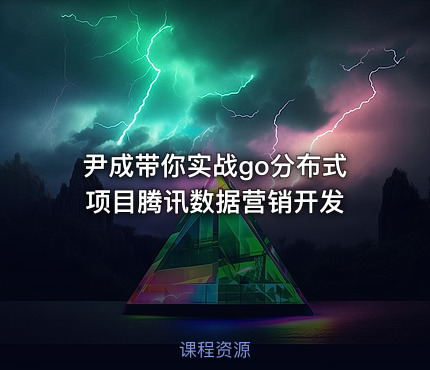 尹成带你实战go分布式项目腾讯数据营销开发