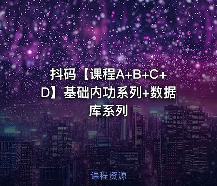 抖码【课程A+B+C+D】基础内功系列+数据库系列