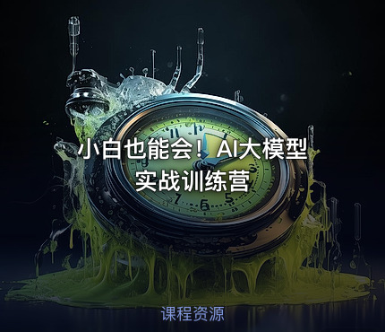 小白也能会！AI大模型实战训练营