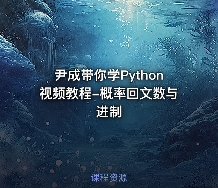 尹成带你学Python视频教程-概率回文数与进制