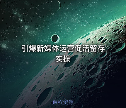 引爆新媒体运营促活留存实操
