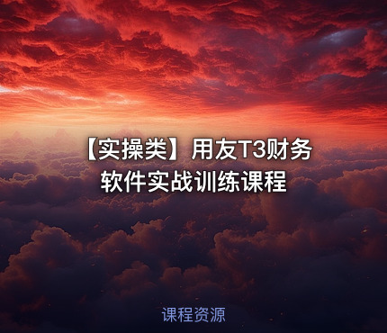 【实操类】用友T3财务软件实战训练课程