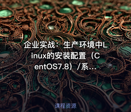 企业实战：生产环境中Linux的安装配置（CentOS7.8）/系统运维/2020新版 视频课程