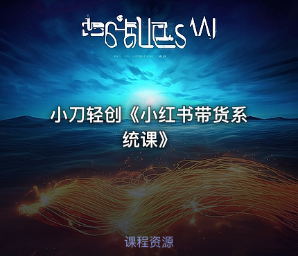 小刀轻创《小红书带货系统课》