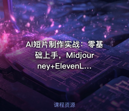 AI短片制作实战：零基础上手，Midjourney+ElevenLabs双平台，三步轻松完成作品