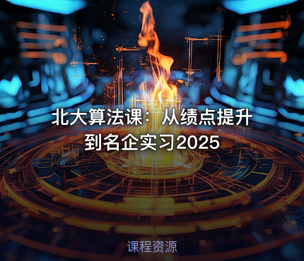 北大算法课：从绩点提升到名企实习2025