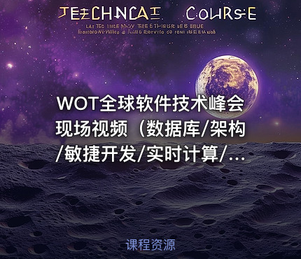 WOT全球软件技术峰会现场视频（数据库/架构/敏捷开发/实时计算/自动化运维/开源技术）