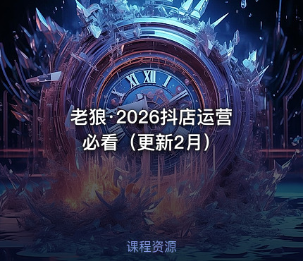 老狼·2026抖店运营必看（更新2月）