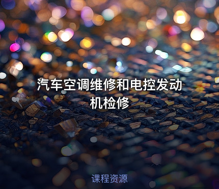 汽车空调维修和电控发动机检修