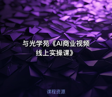 与光学苑《AI商业视频线上实操课》