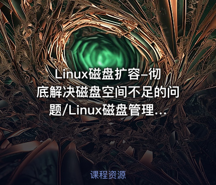 Linux磁盘扩容-彻底解决磁盘空间不足的问题/Linux磁盘管理/LVM实战 视频课程