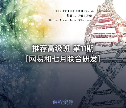 推荐高级班 第11期 [网易和七月联合研发]