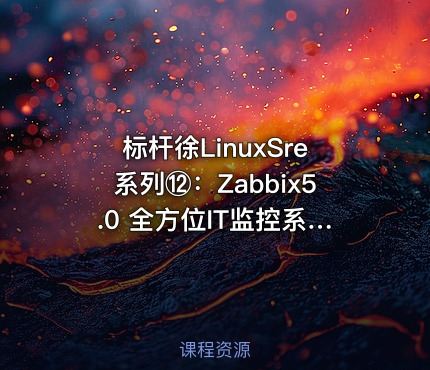 标杆徐LinuxSre系列⑫：Zabbix5.0 全方位IT监控系统实践（28讲）