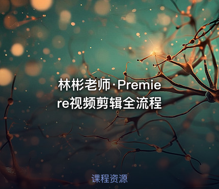 林彬老师·Premiere视频剪辑全流程