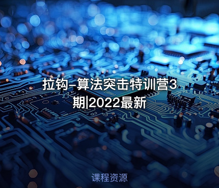 拉钩-算法突击特训营3期|2022最新