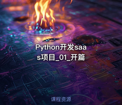 Python开发saas项目_01_开篇
