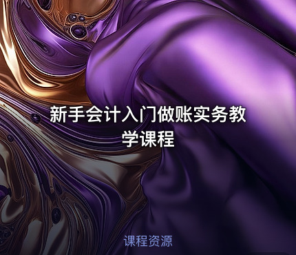 新手会计入门做账实务教学课程