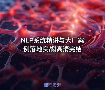 NLP系统精讲与大厂案例落地实战|高清完结