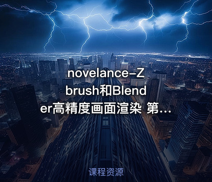 novelance-Zbrush和Blender高精度画面渲染 第4期